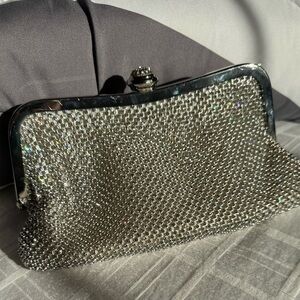 NWT Elegant Silver Clutch Bag